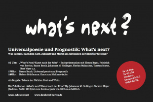 What's next? Kunst nach der Krise