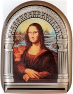 Sitzkissen mit dem Portrait der Mona Lisa nach Leonardo da Vinci